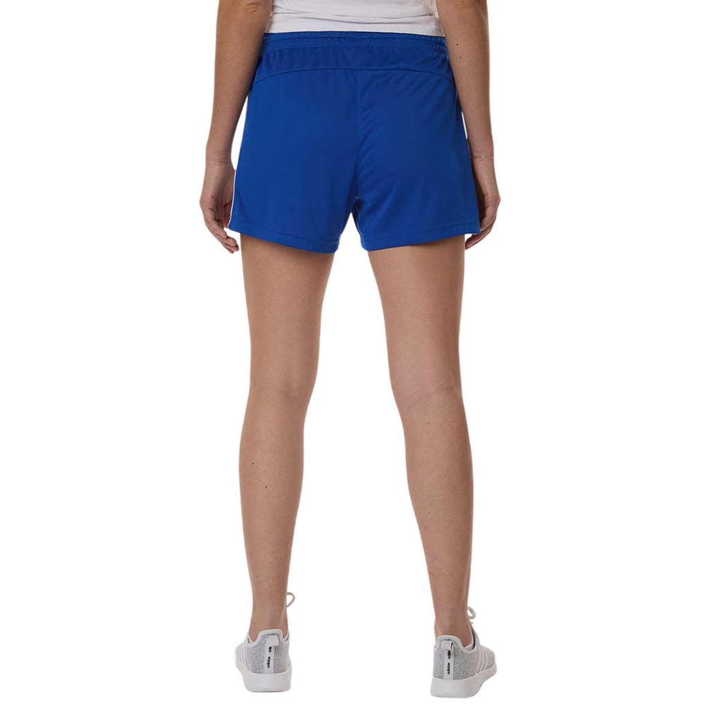Adidas Women's Team Royal Blue/White 3-Stripes 3" Shorts