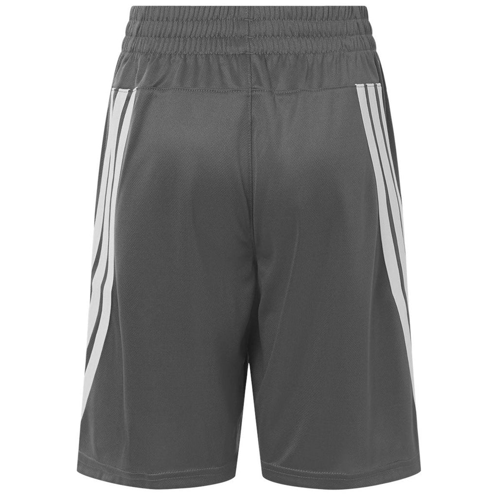 Adidas Youth Team Grey Four/White 3-Stripes 7" Shorts