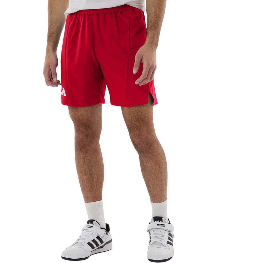 Adidas Men's Team Power Red/White D4T Woven 7" Shorts