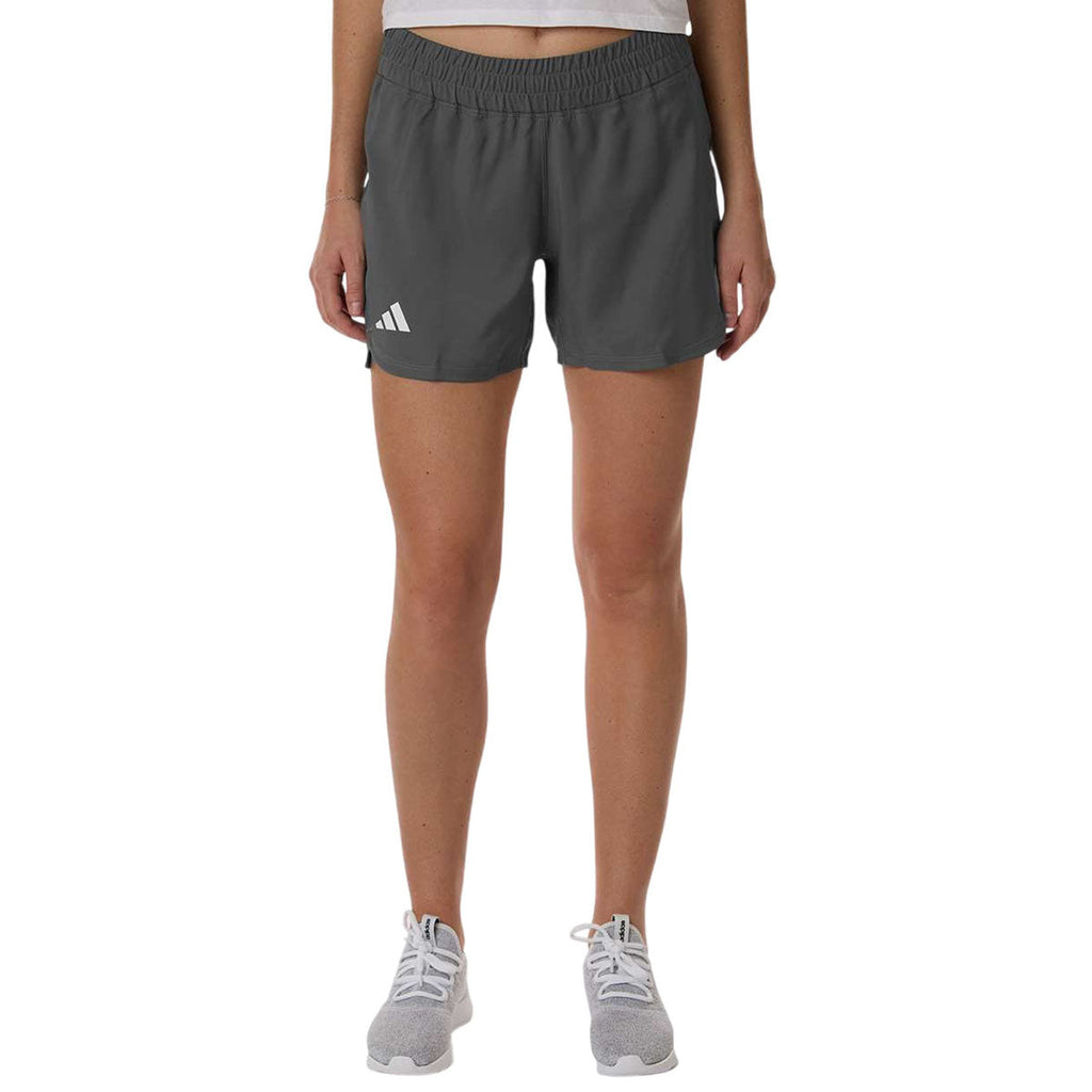Adidas Women's Team Grey Four/White D4T Woven 3" Shorts