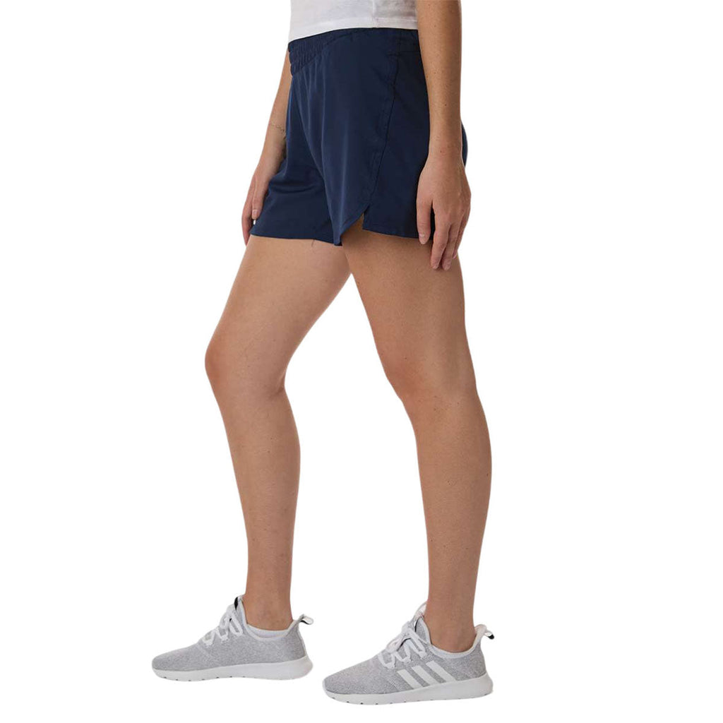 Adidas Women's Team Navy Blue/White D4T Woven 3" Shorts