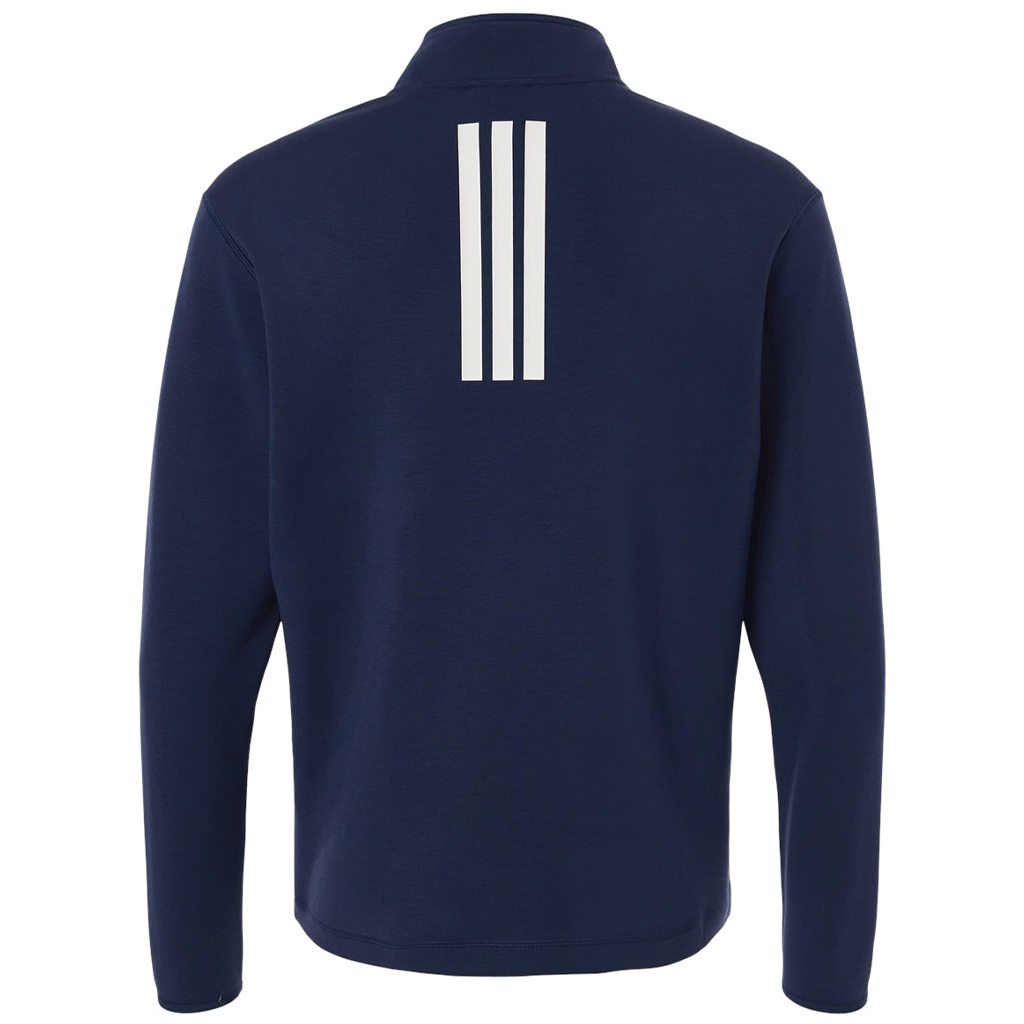 adidas Men's Team Navy Blue/White 3-Stripes Quarter-Zip Pullover