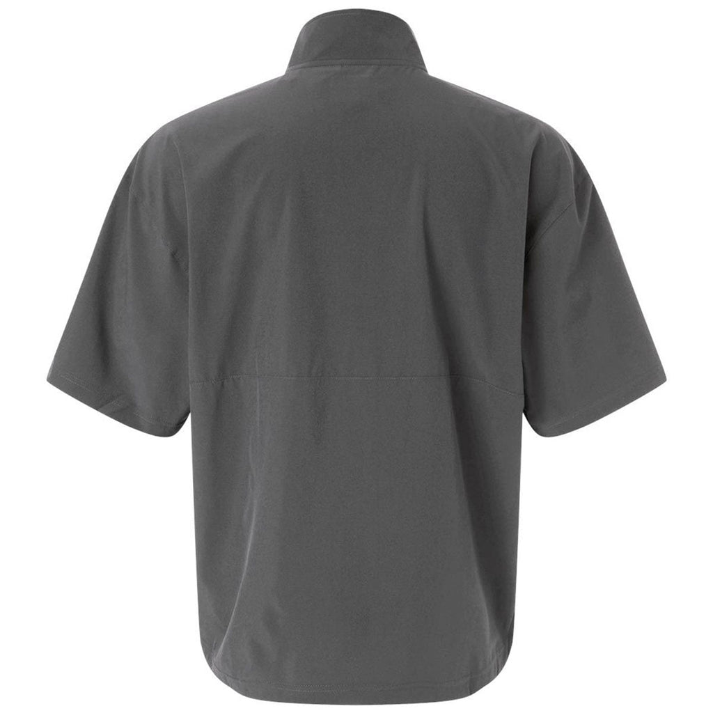 Adidas Men's Team Grey Four/ White Short Sleeve Quarter-Zip Pullover