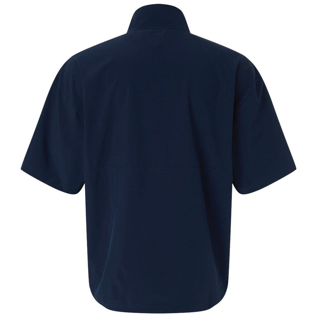 Adidas Men's Team Navy Blue/ White Short Sleeve Quarter-Zip Pullover