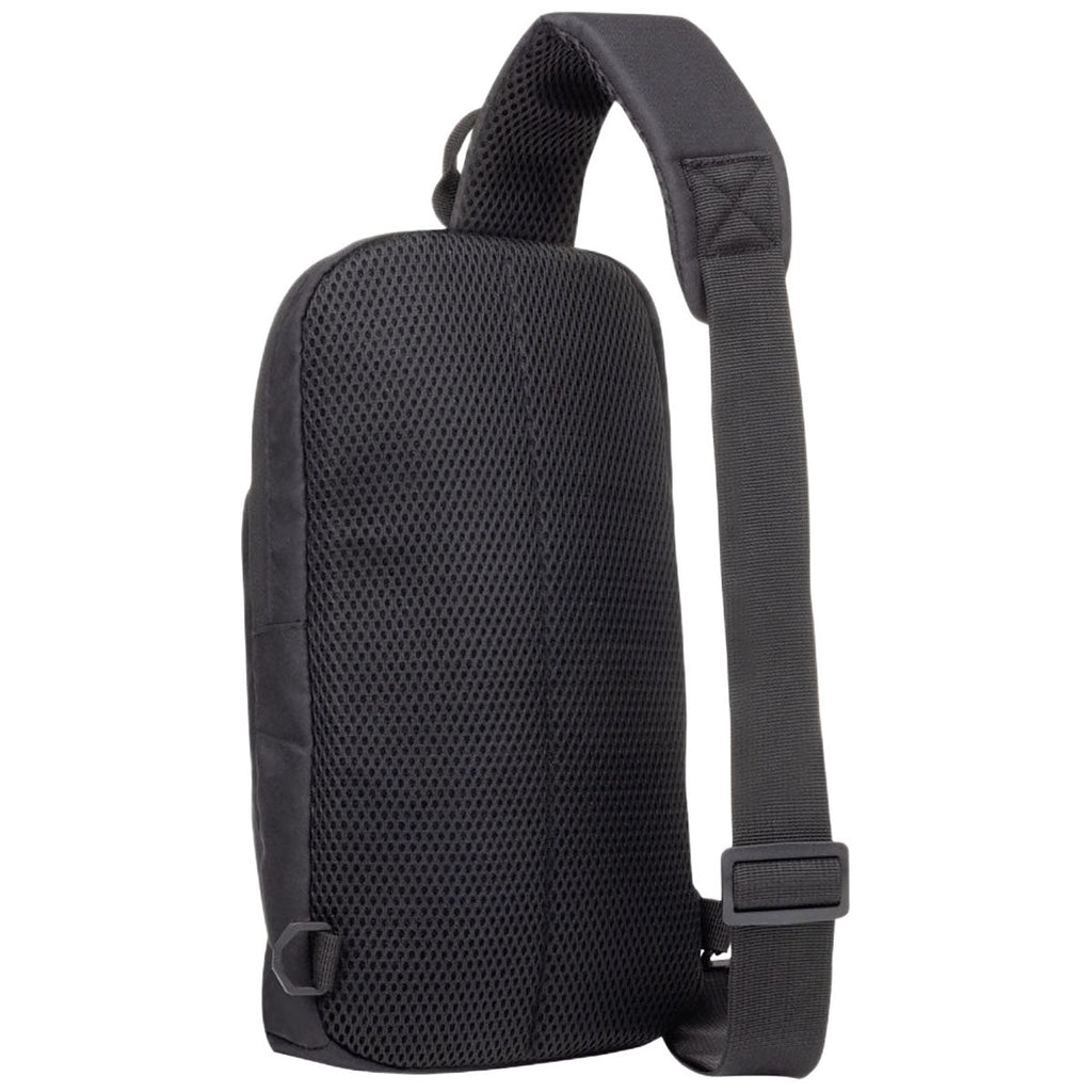 St. Regis Group Black Coriakin Adjustable Strap Sling Bag with Water Bottle Compartment