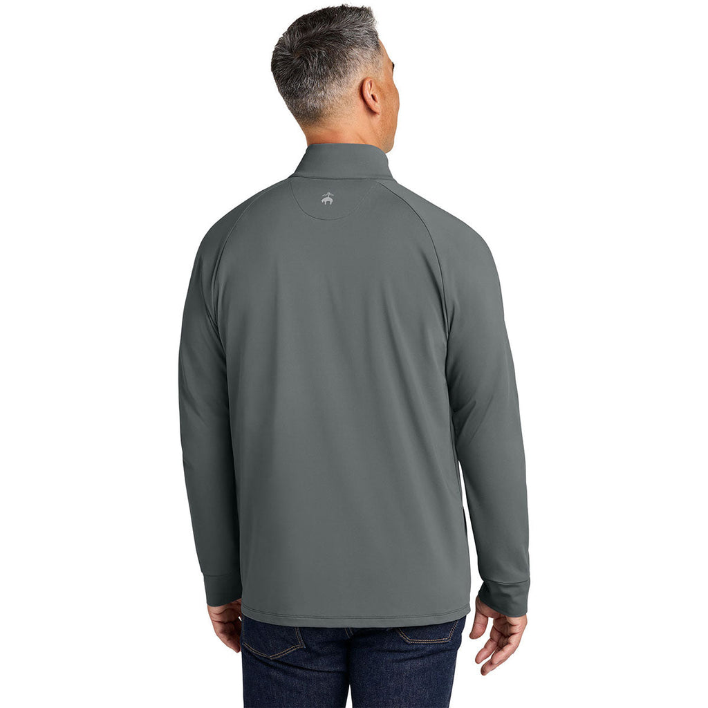 Brooks Brothers Men's Shadow Grey Luxe Performance 1/4-Zip