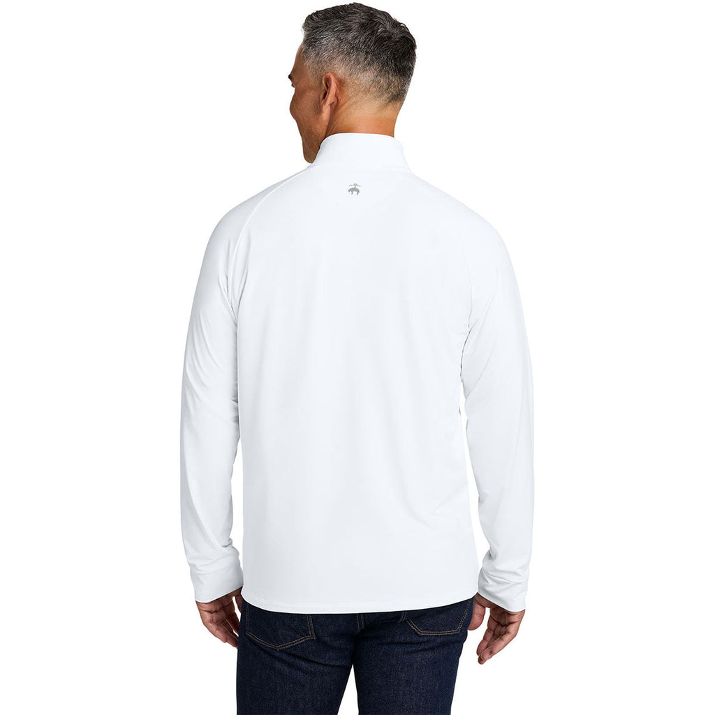 Brooks Brothers Men's White Luxe Performance 1/4-Zip