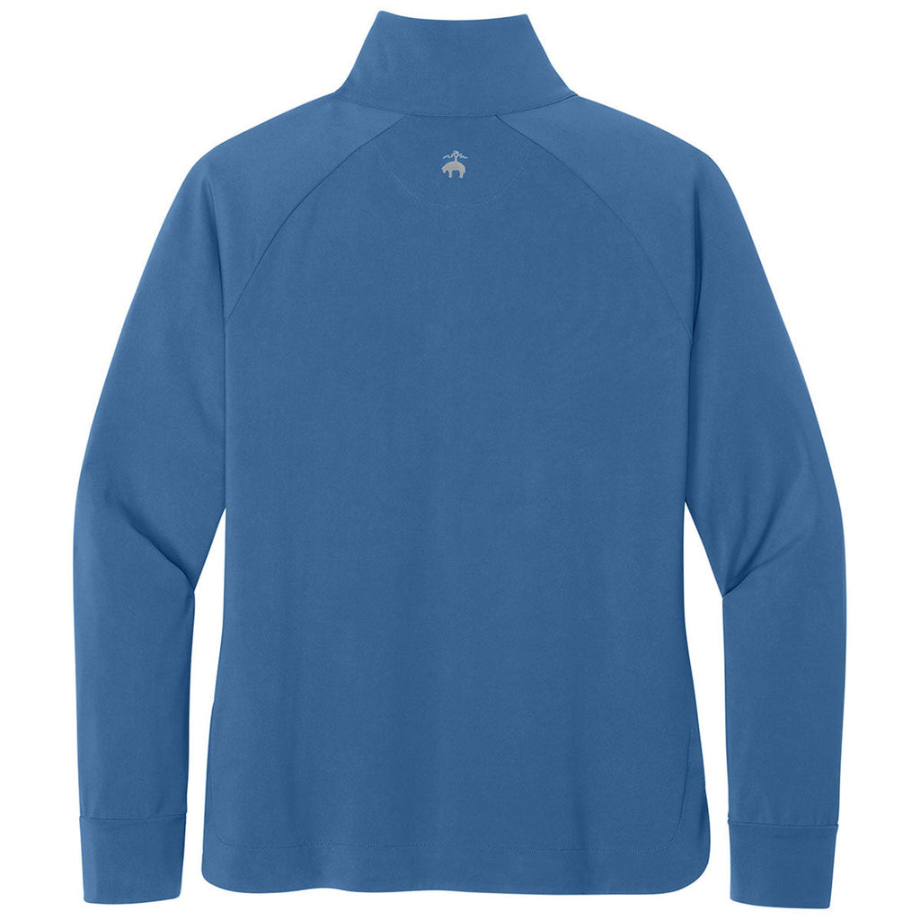 Brooks Brothers Women's Charter Blue Luxe Performance 1/4-Zip
