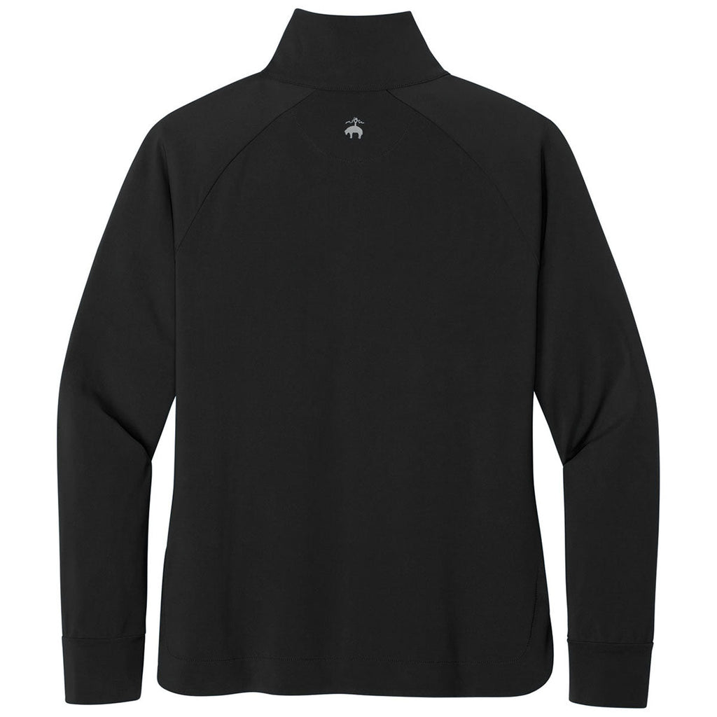 Brooks Brothers Women's Deep Black Luxe Performance 1/4-Zip