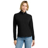 Brooks Brothers Women's Deep Black Luxe Performance 1/4-Zip