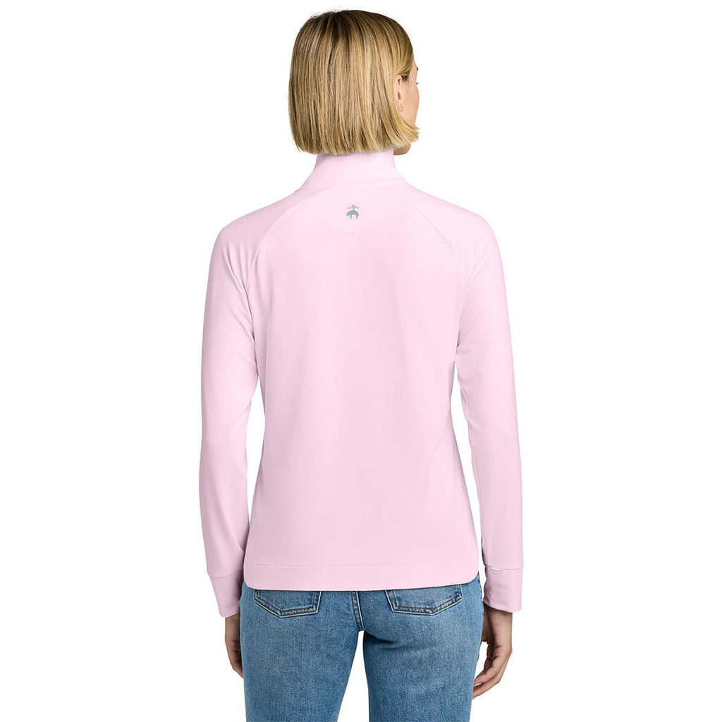 Brooks Brothers Women's Pearl Pink Luxe Performance 1/4-Zip
