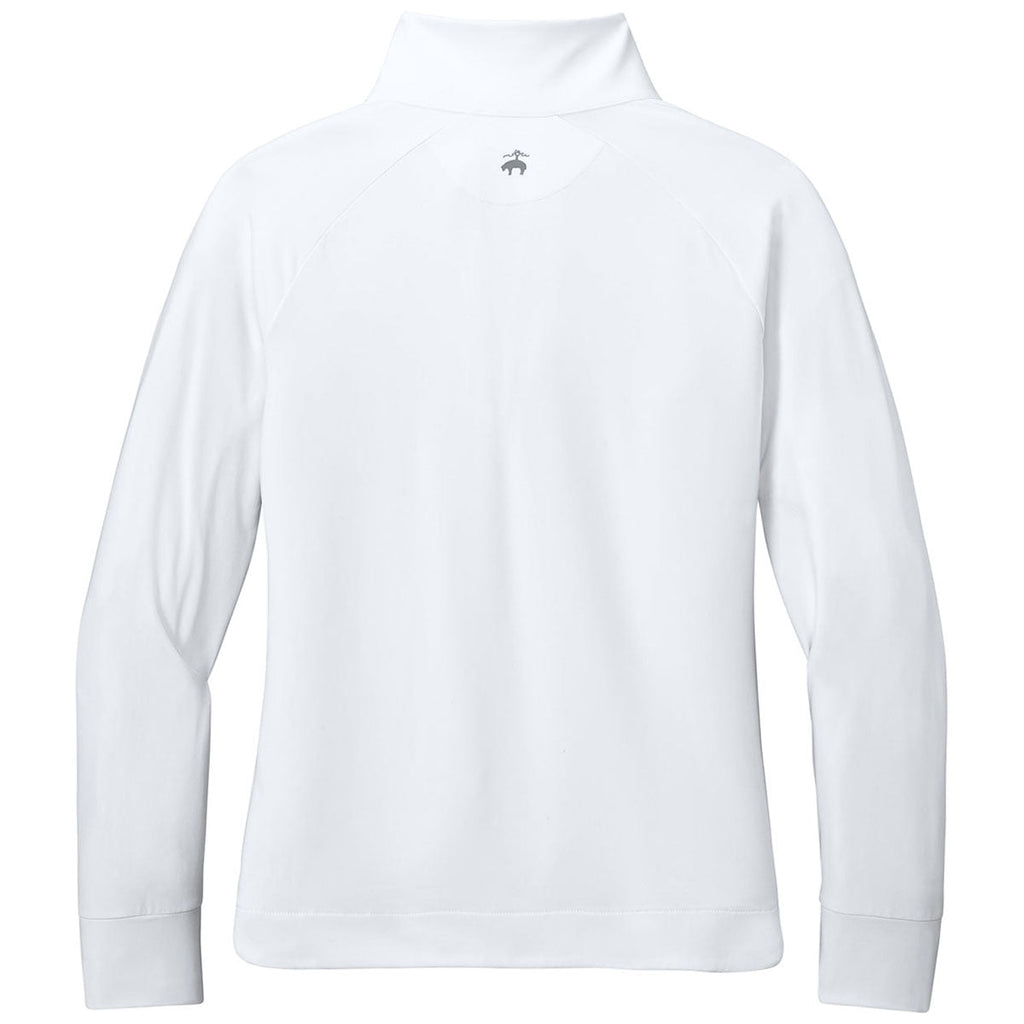 Brooks Brothers Women's White Luxe Performance 1/4-Zip