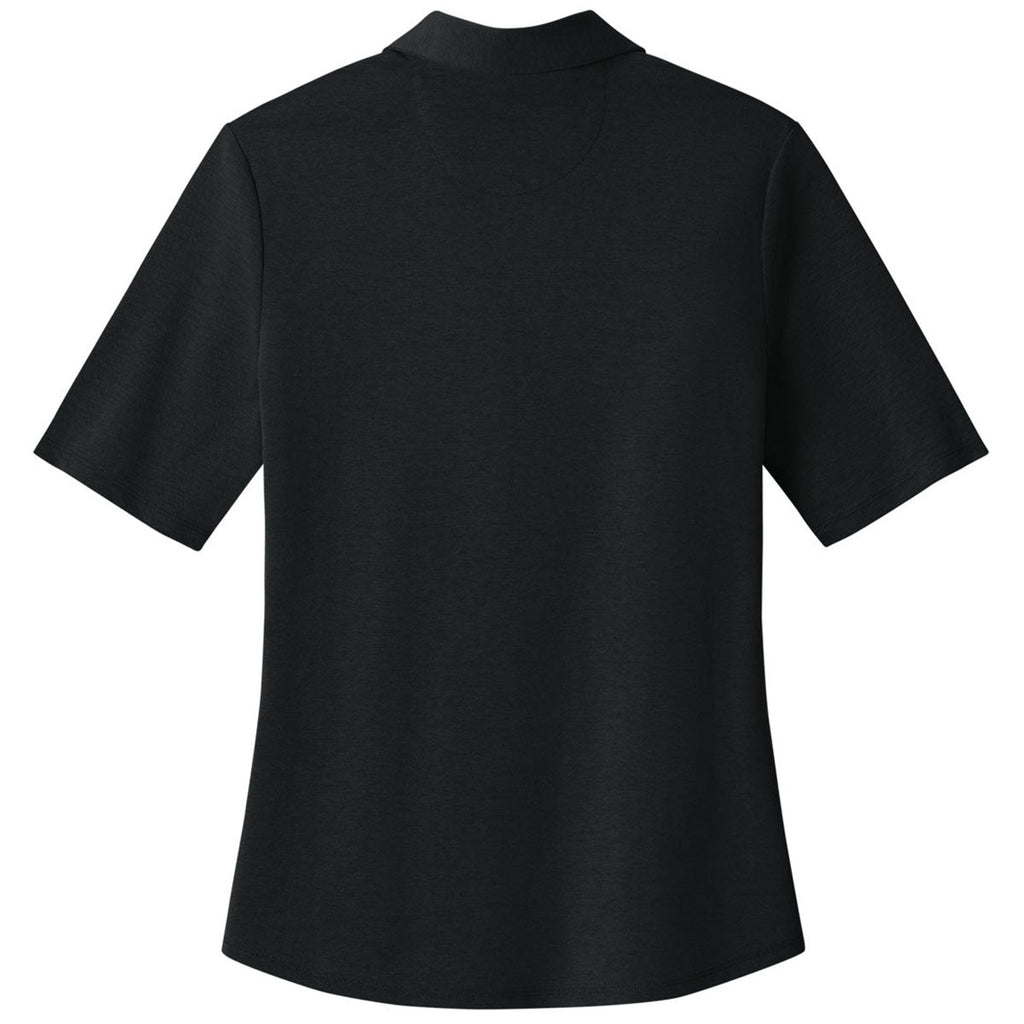 Brooks Brothers Women's Deep Black Pinpoint Pique Polo