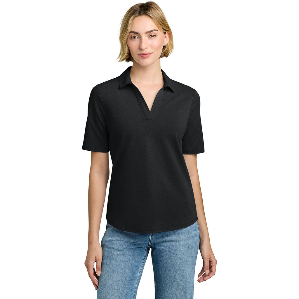 Brooks Brothers Women's Deep Black Pinpoint Pique Polo