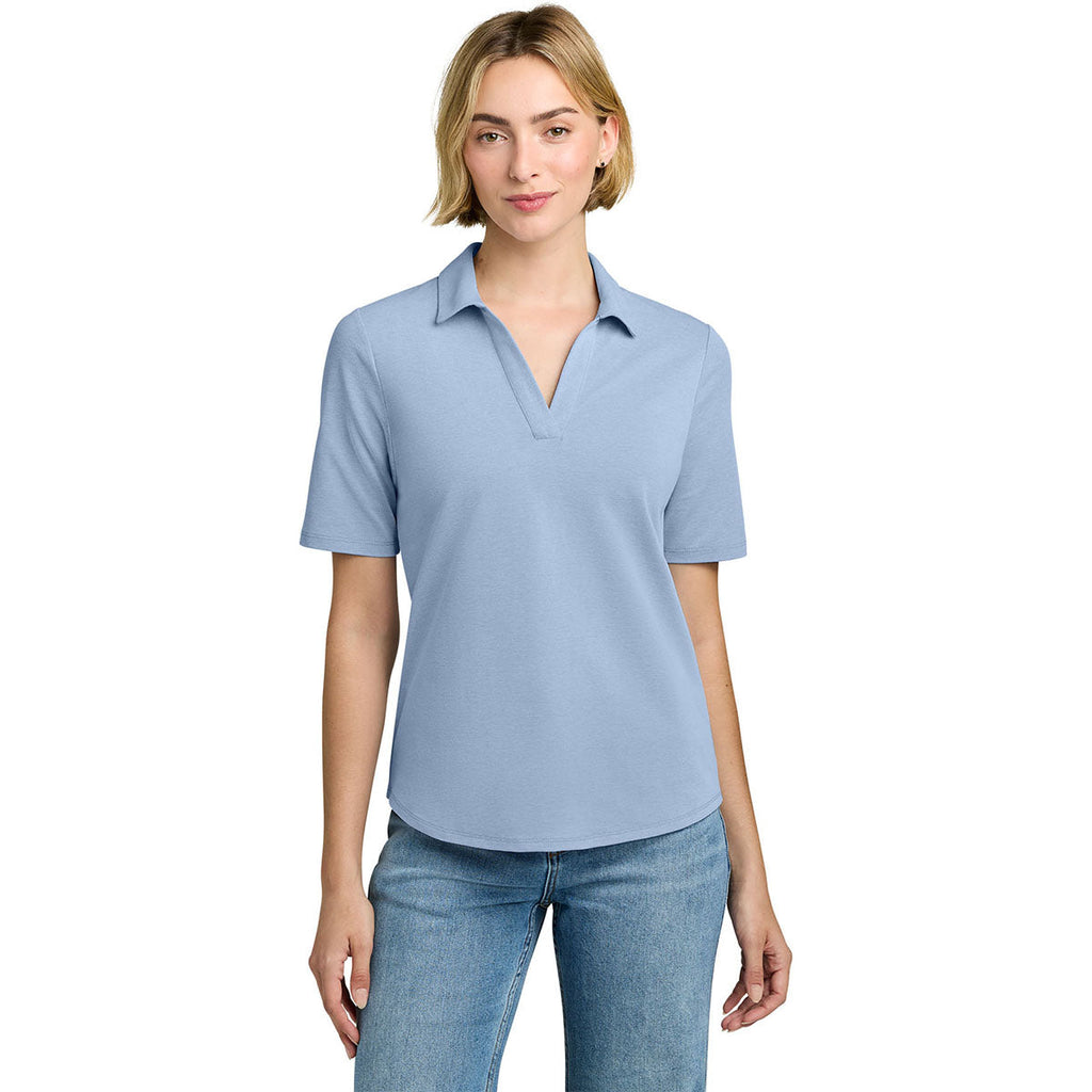Brooks Brothers Women's Newport Blue End On End Pinpoint Pique Polo