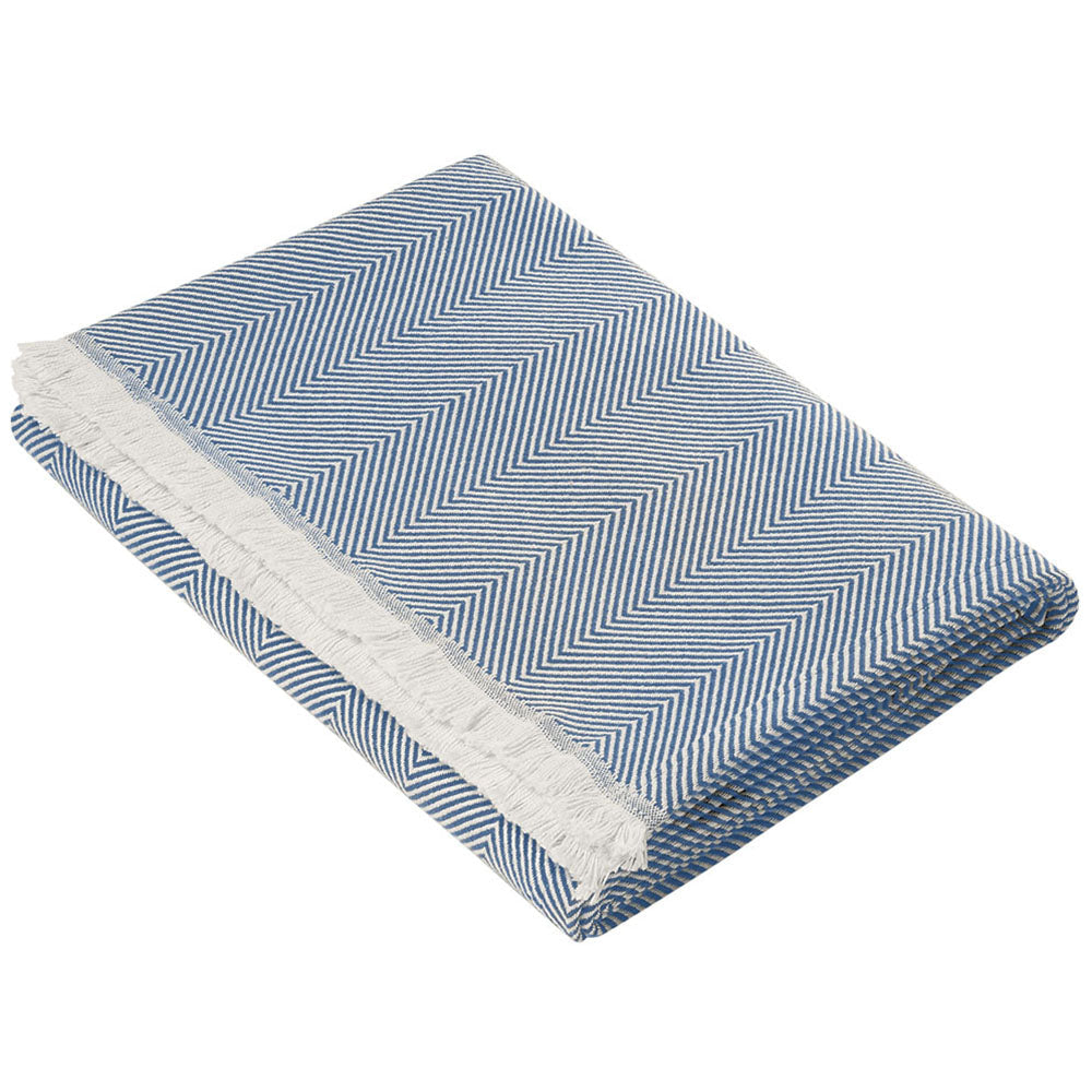 Brooks Brothers Compass Blue/Parchment Coastal Throw