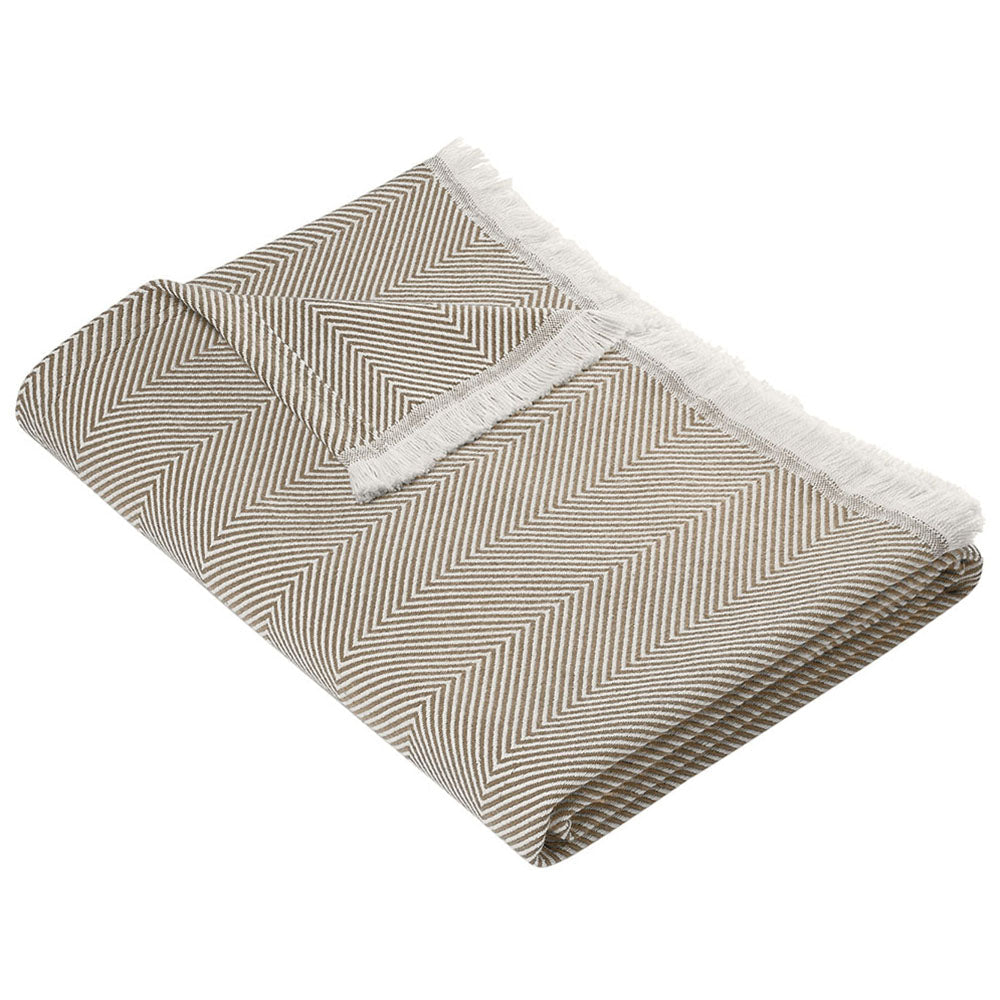 Brooks Brothers Ledger Khaki/Parchment Coastal Throw