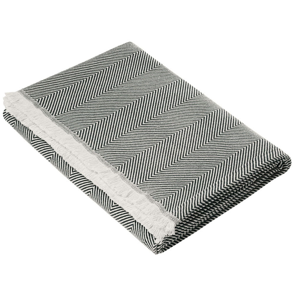 Brooks Brothers Windsor Grey/Parchment Coastal Throw