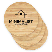 Beacon Bamboo Round Bamboo 4 Pc. Coaster Set In Box