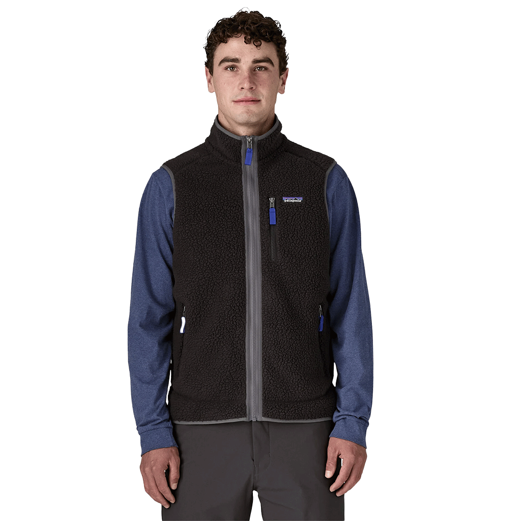 Patagonia Men's Black w/Forge Grey Retro Pile Vest