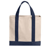 Port Authority Unisex Natural/River Blue Navy Cotton Canvas Two-Tone Tote