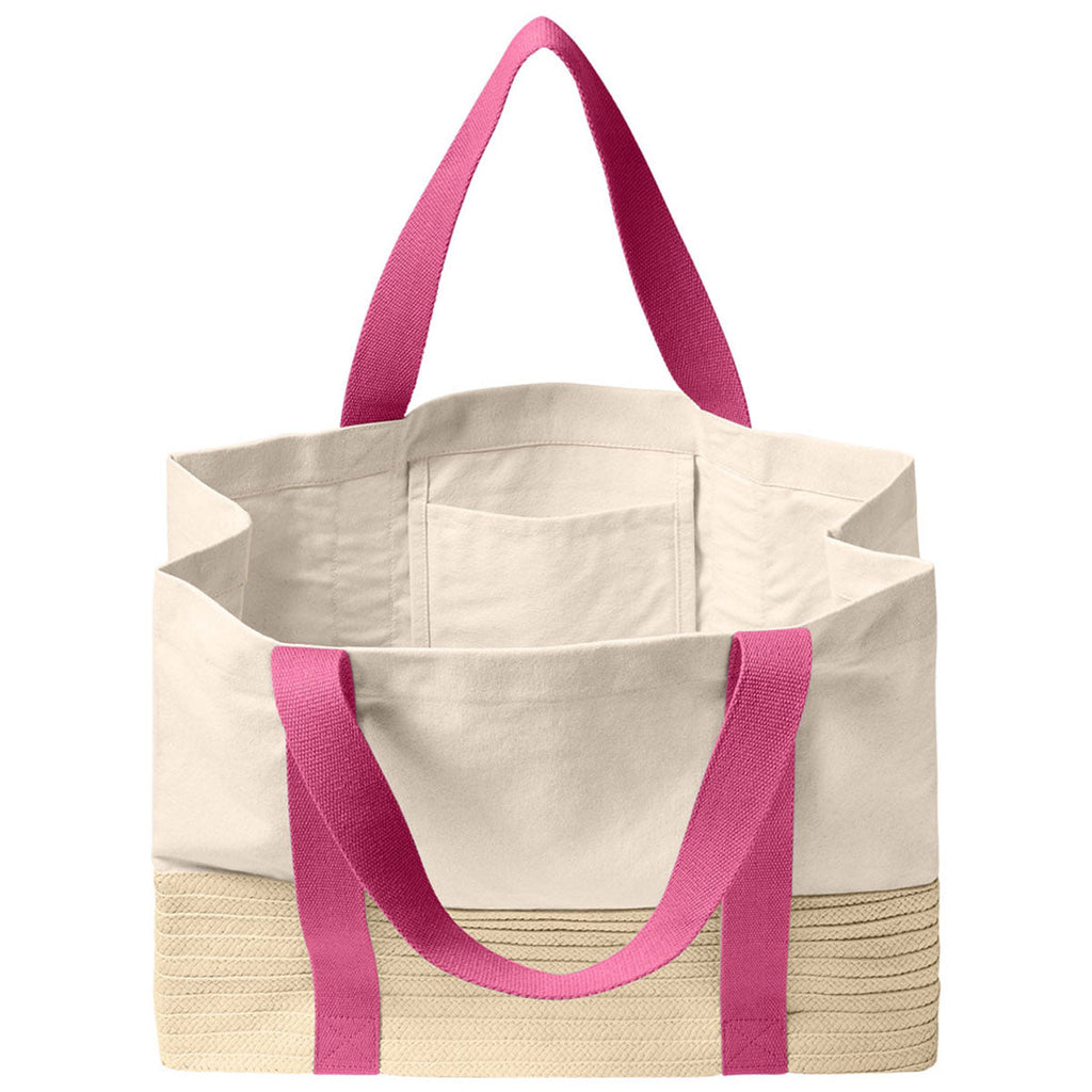 Port Authority Awareness Pink Straw Market Tote