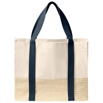 Port Authority River Blue Navy Straw Market Tote