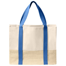 Port Authority Ultramarine Blue Straw Market Tote