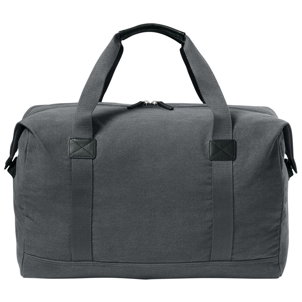 Port Authority Grey Steel Washed Canvas Duffel