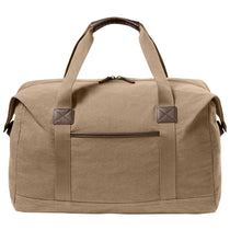 Port Authority Woodland Brown Washed Canvas Duffel