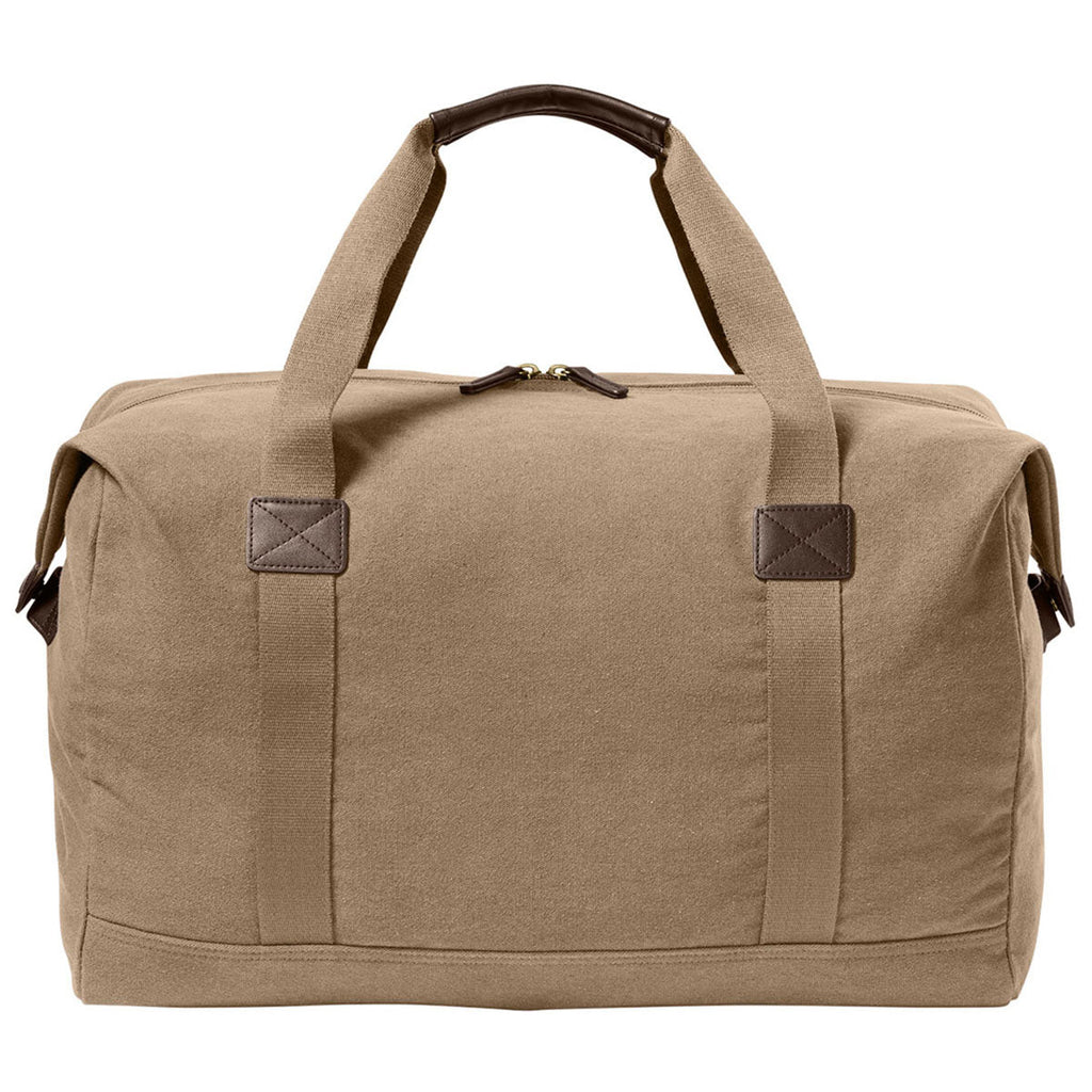 Port Authority Woodland Brown Washed Canvas Duffel