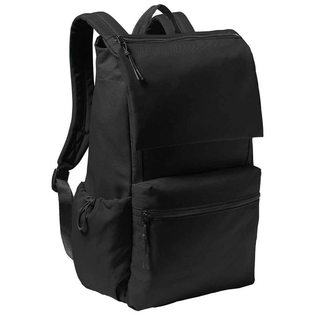 Port Authority Deep Black Matte Oxford Backpack