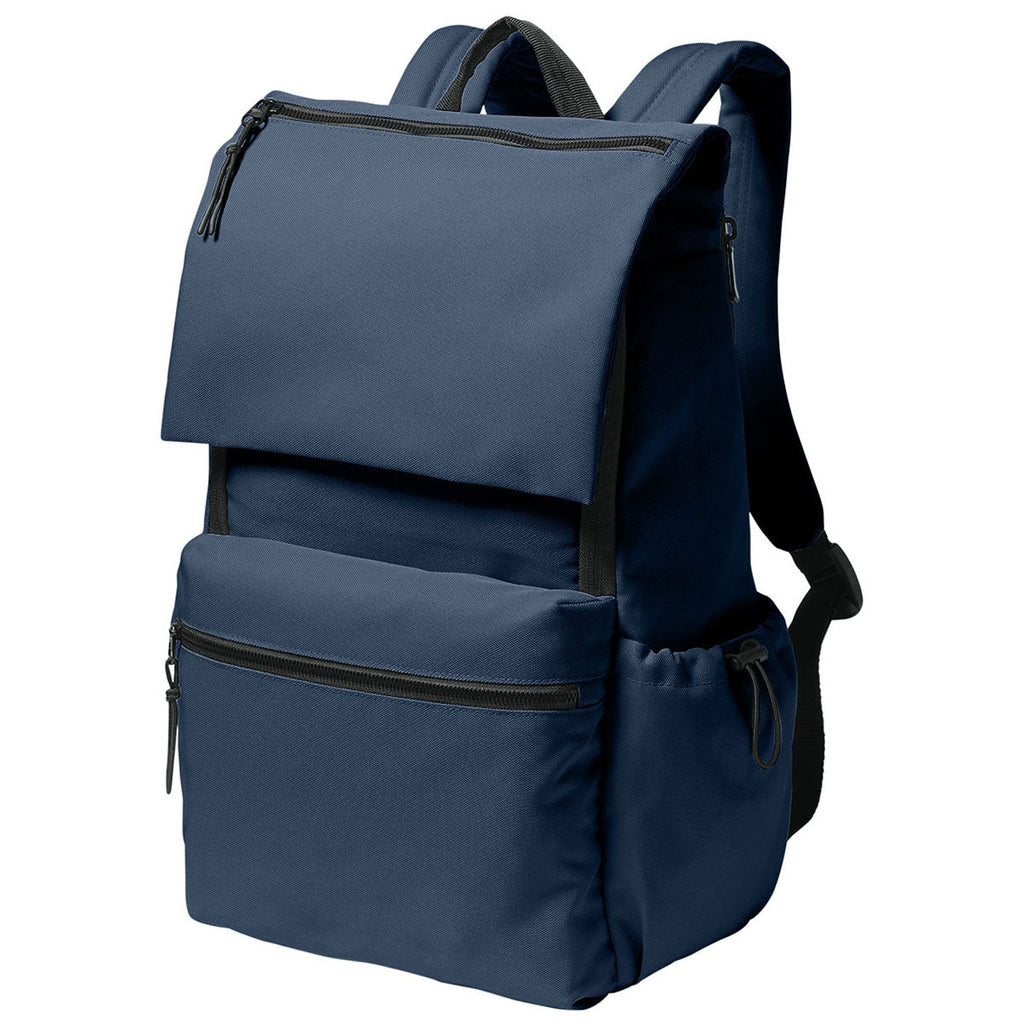 Port Authority River Blue Navy Matte Oxford Backpack