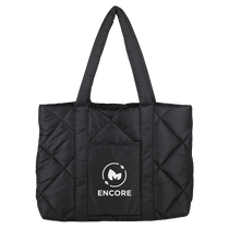 Beacon Black Quilted Puffer Nylon Tote