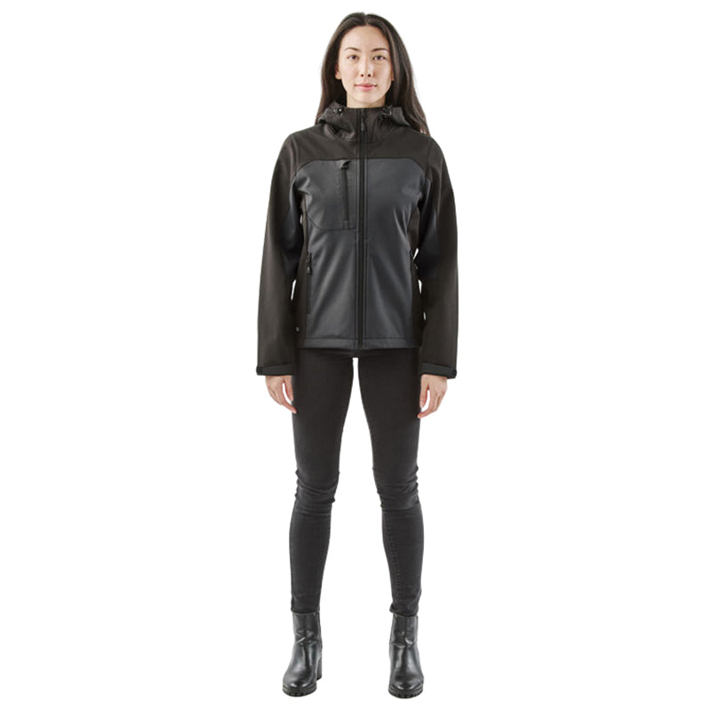 Stormtech Women's Dolphin/Black Cascades Softshell Hoody