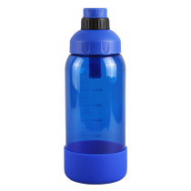Evans Transcluent Blue Tritan Bottle with Silicone Pet Bowl