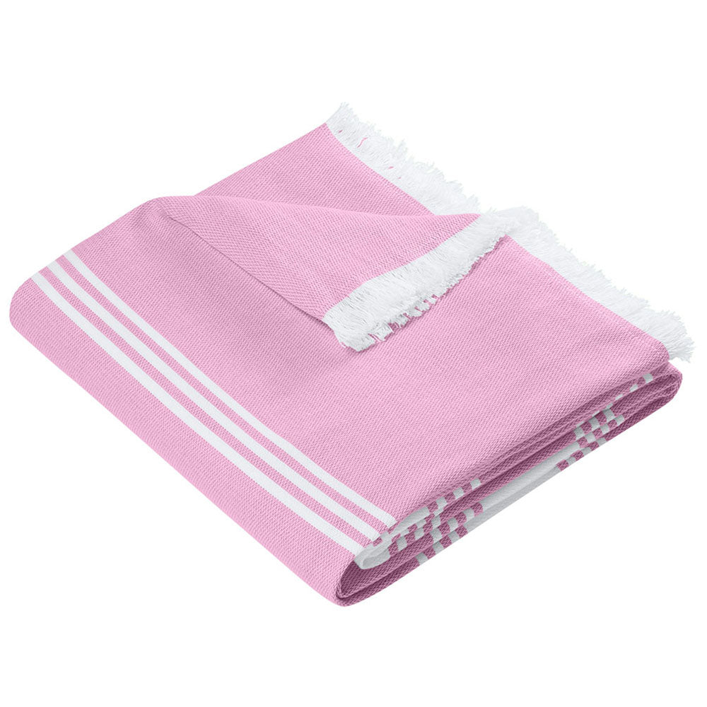 Port Authority Awareness Pink/White Beach Throw