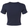 American Apparel Women's Navy Baby Rib Cropped Tee