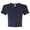 American Apparel Women's Navy Baby Rib Cropped Tee