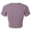 American Apparel Women's Smokey Violet Baby Rib Cropped Tee