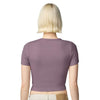 American Apparel Women's Smokey Violet Baby Rib Cropped Tee