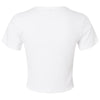American Apparel Women's White Baby Rib Cropped Tee