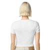 American Apparel Women's White Baby Rib Cropped Tee