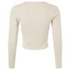 American Apparel Women's Bone Baby Rib Long Sleeve Cropped Tee