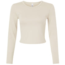 American Apparel Women's Bone Baby Rib Long Sleeve Cropped Tee