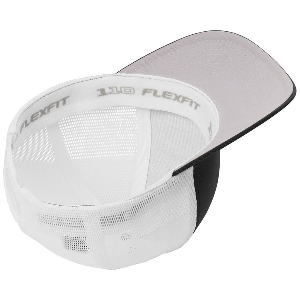 Port Authority Black/WhiteFlexfit 110 Mesh Cap