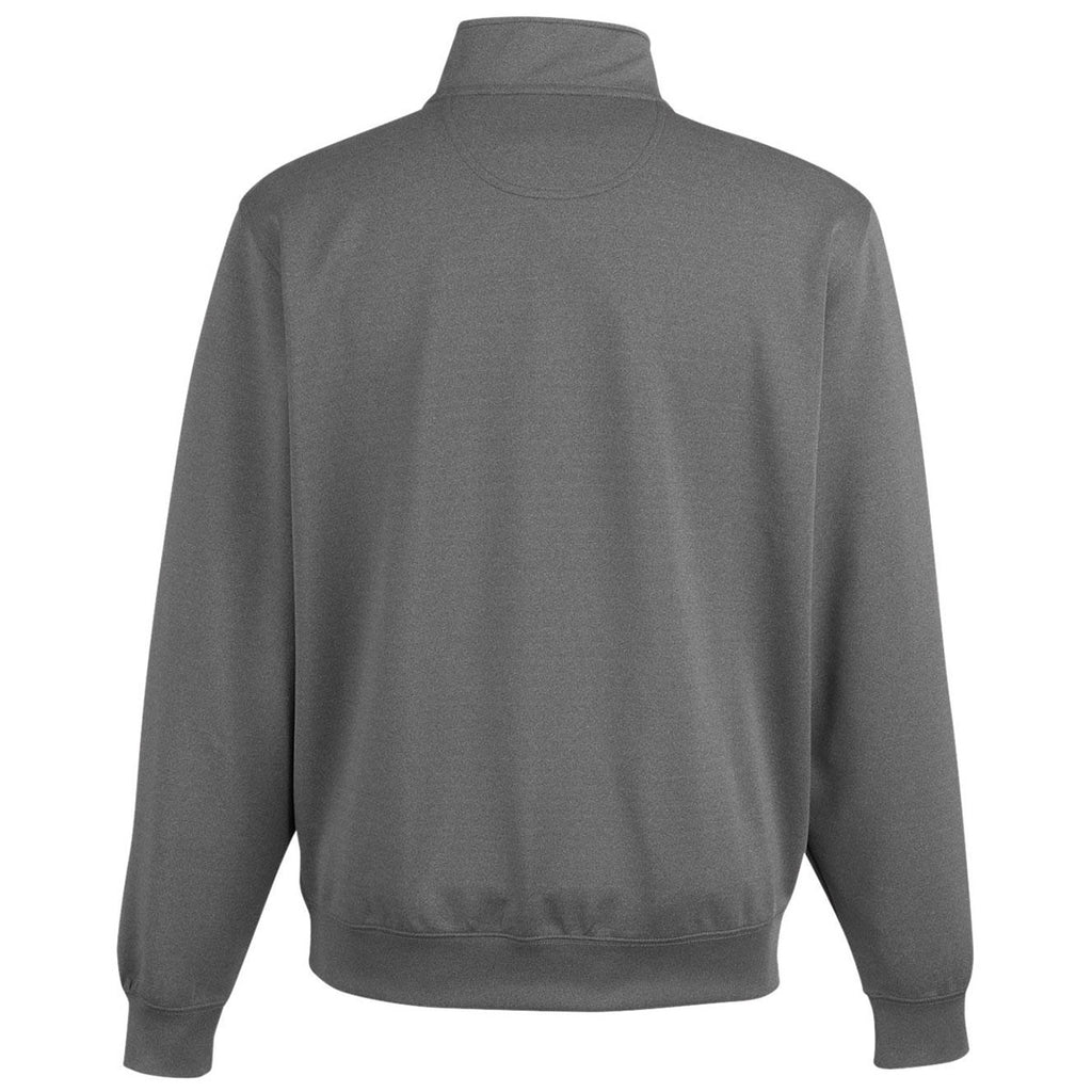 Fairway & Greene Men's Dark Shadow Grey Heather Caves Quarter-Zip Tech Pullover