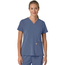 Carhartt Women's Riverside Three-Pocket Flex Panel V-Neck Scrub Top