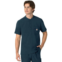 Carhartt Men's Navy Three-Pocket Henley Top