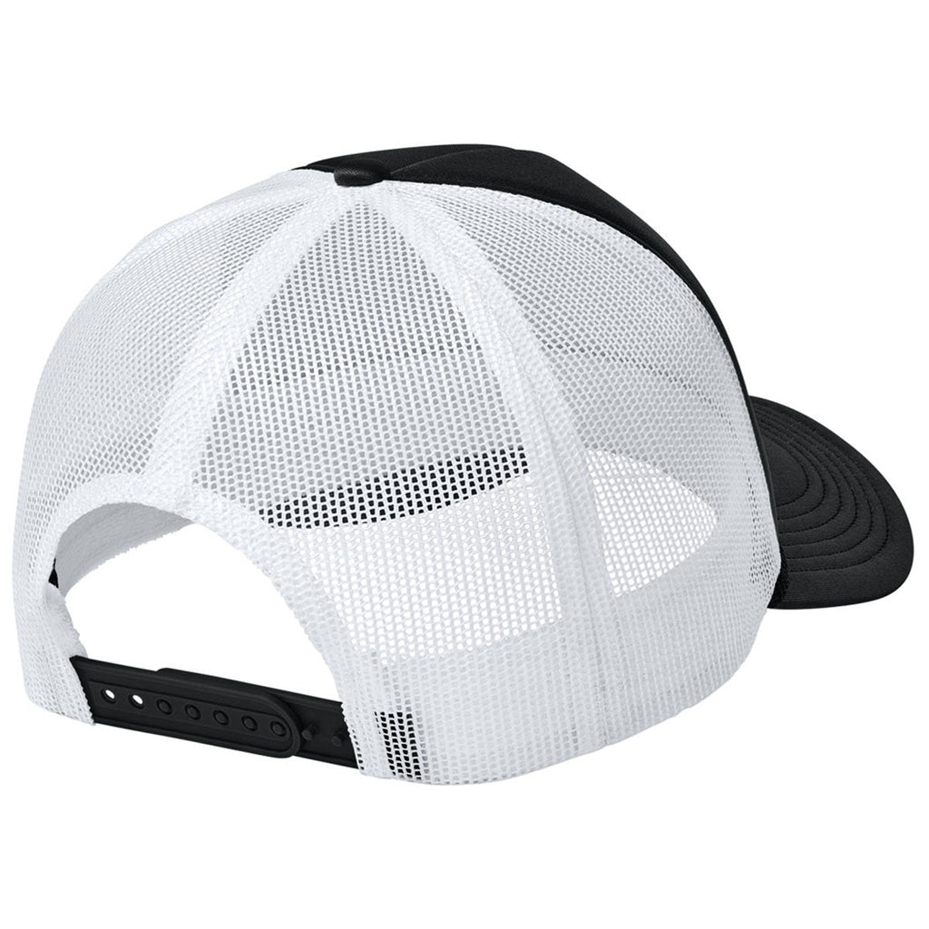 Port Authority Deep Black/Deep Black/White Foam Truck'N Cap